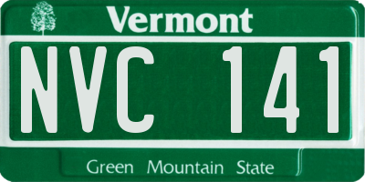 VT license plate NVC141