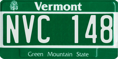 VT license plate NVC148