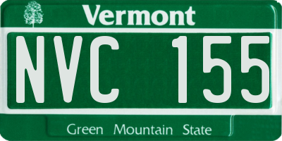 VT license plate NVC155