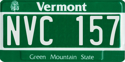 VT license plate NVC157