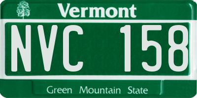 VT license plate NVC158