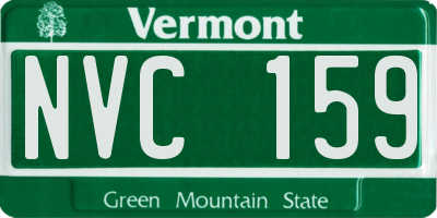 VT license plate NVC159