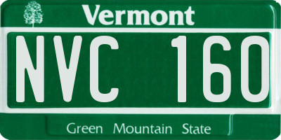 VT license plate NVC160