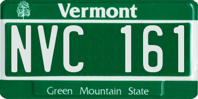 VT license plate NVC161