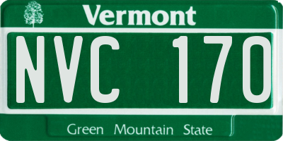 VT license plate NVC170