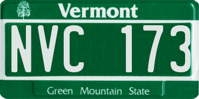 VT license plate NVC173
