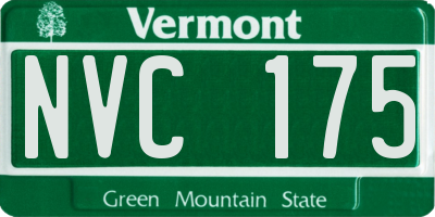VT license plate NVC175