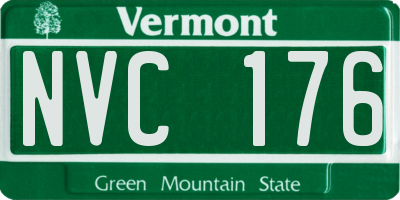 VT license plate NVC176