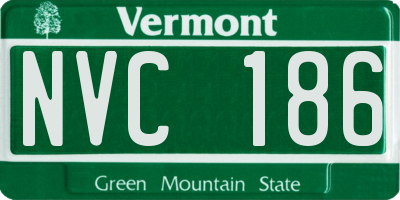 VT license plate NVC186