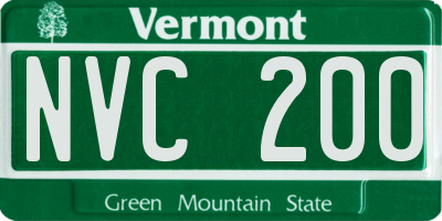 VT license plate NVC200