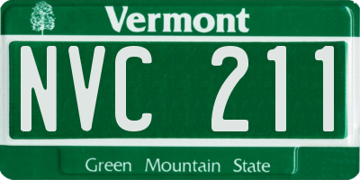 VT license plate NVC211