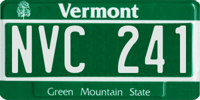 VT license plate NVC241