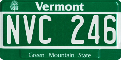 VT license plate NVC246