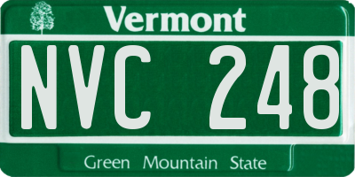 VT license plate NVC248