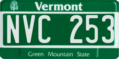 VT license plate NVC253