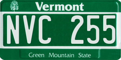 VT license plate NVC255