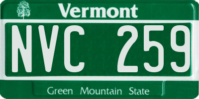 VT license plate NVC259