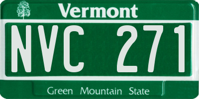 VT license plate NVC271