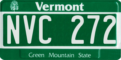 VT license plate NVC272