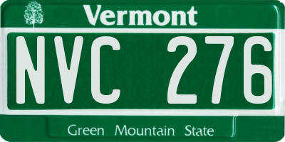 VT license plate NVC276