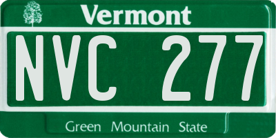 VT license plate NVC277