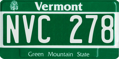 VT license plate NVC278