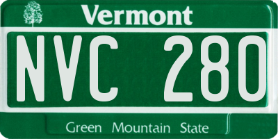 VT license plate NVC280