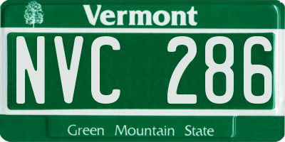 VT license plate NVC286