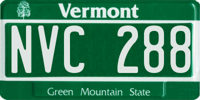 VT license plate NVC288