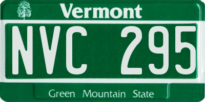 VT license plate NVC295
