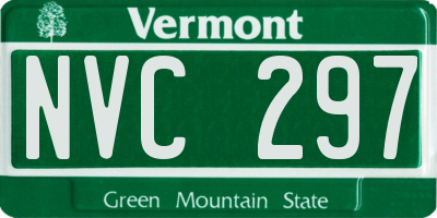 VT license plate NVC297