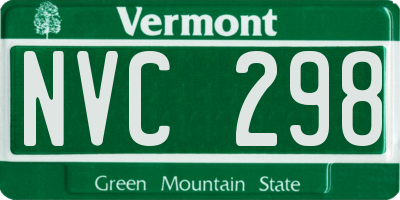 VT license plate NVC298