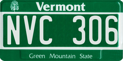 VT license plate NVC306