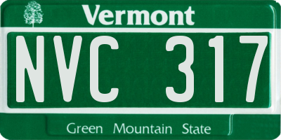 VT license plate NVC317