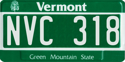 VT license plate NVC318