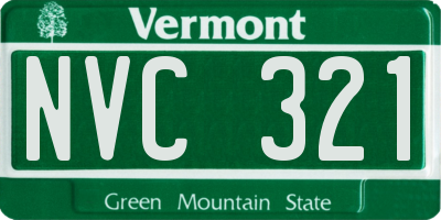 VT license plate NVC321