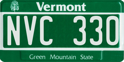 VT license plate NVC330