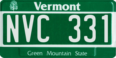 VT license plate NVC331