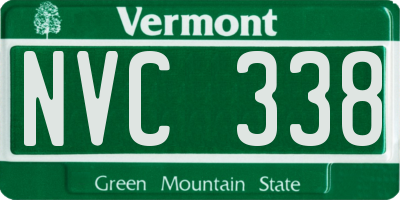 VT license plate NVC338