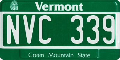 VT license plate NVC339