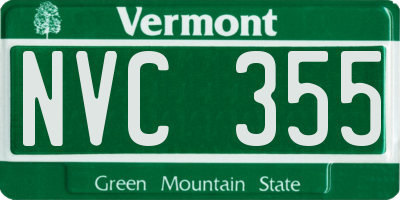 VT license plate NVC355