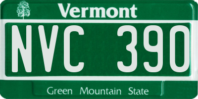 VT license plate NVC390
