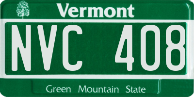 VT license plate NVC408