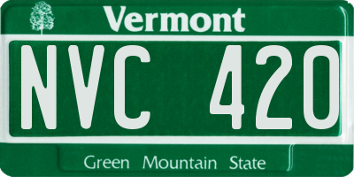 VT license plate NVC420
