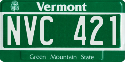 VT license plate NVC421