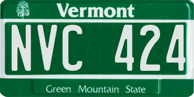 VT license plate NVC424