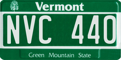 VT license plate NVC440