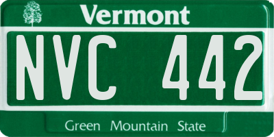 VT license plate NVC442