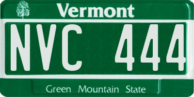 VT license plate NVC444