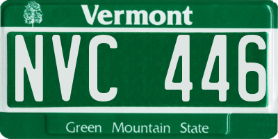 VT license plate NVC446